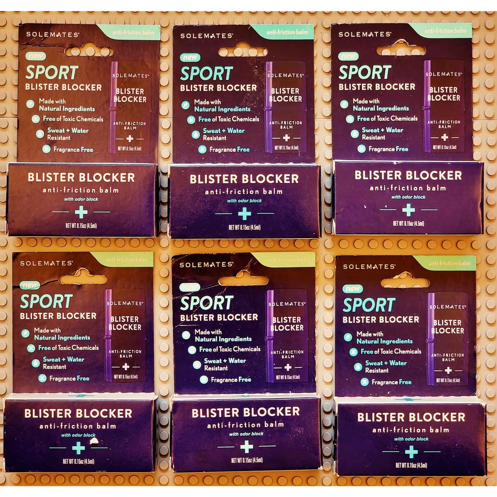 (6) SoleMates‎ SPORT Blister Blocker with Odor Control Brand New Ships Same Day